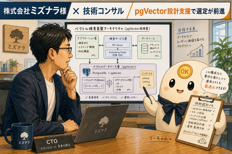 弁護士のように時間チャージで相談できる技術顧問は、市場にほぼ存在しない ── 株式会社ミズナラ 導入事例