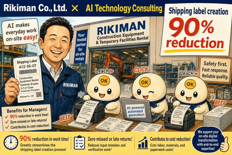 Case Study: 90% Reduction in Shipping Label Workload — Rikiman Co., Ltd. x Leach AI Advisor